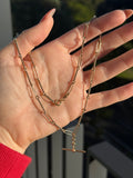 Fancy Twisted Trombone T Bar Chain