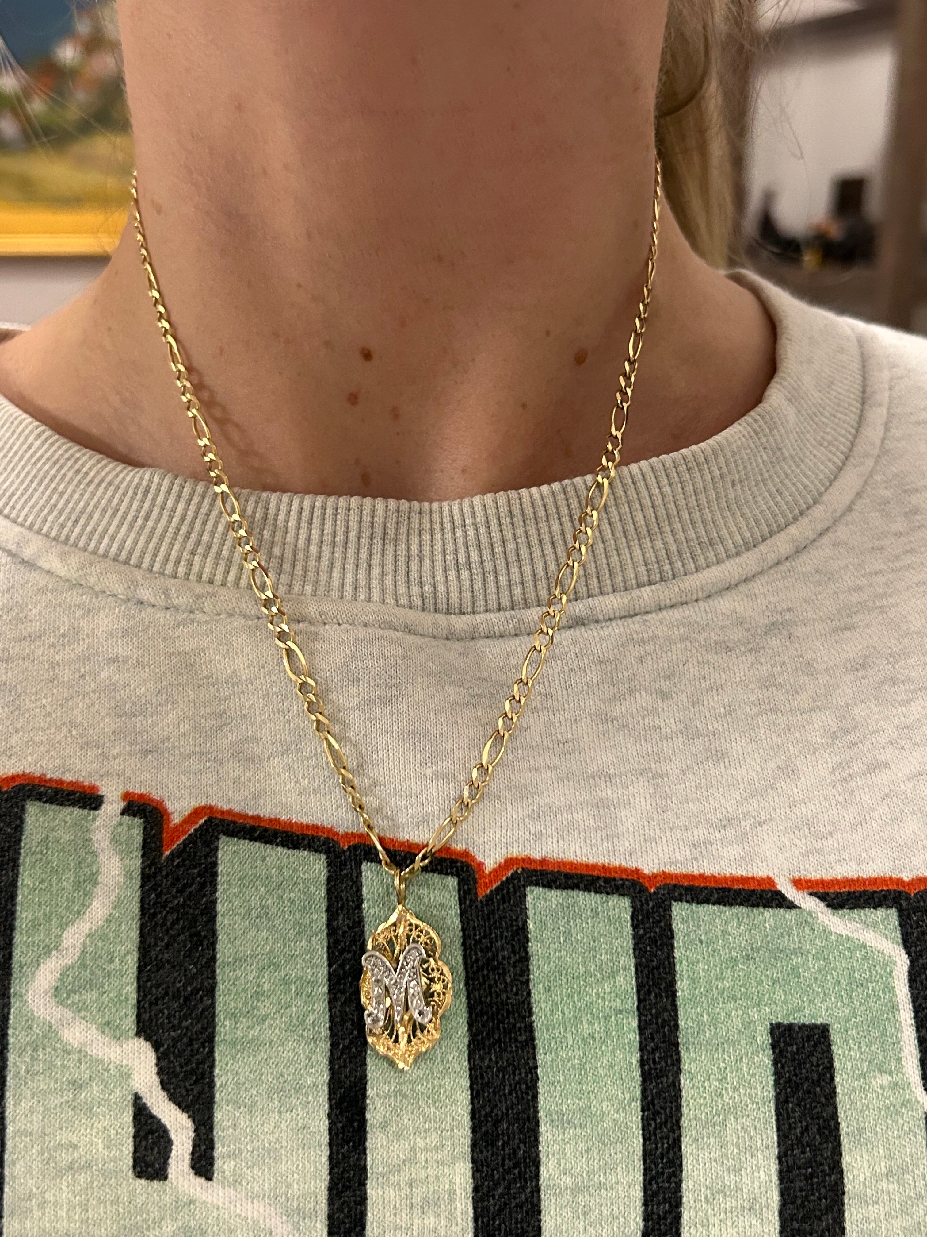 Diamond Filigree M Charm