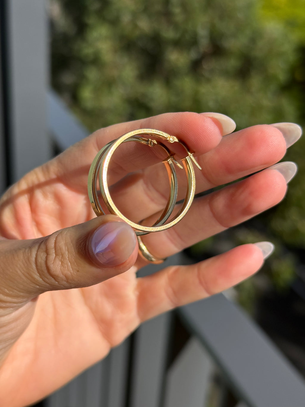 Square Edge Hoops