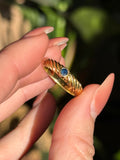 Sapphire Croissant Band