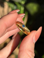 Sapphire Croissant Band