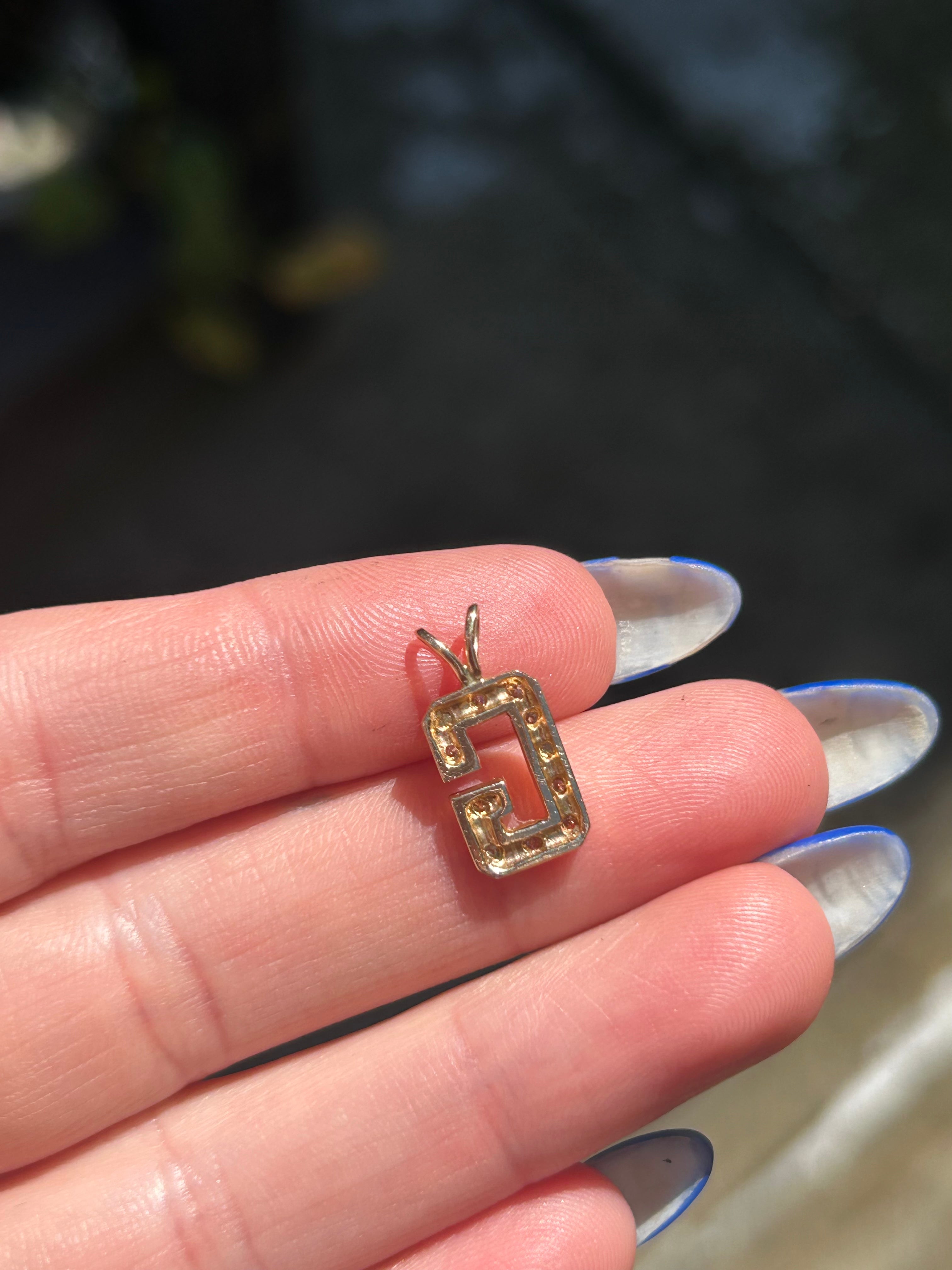 Diamond G Charm