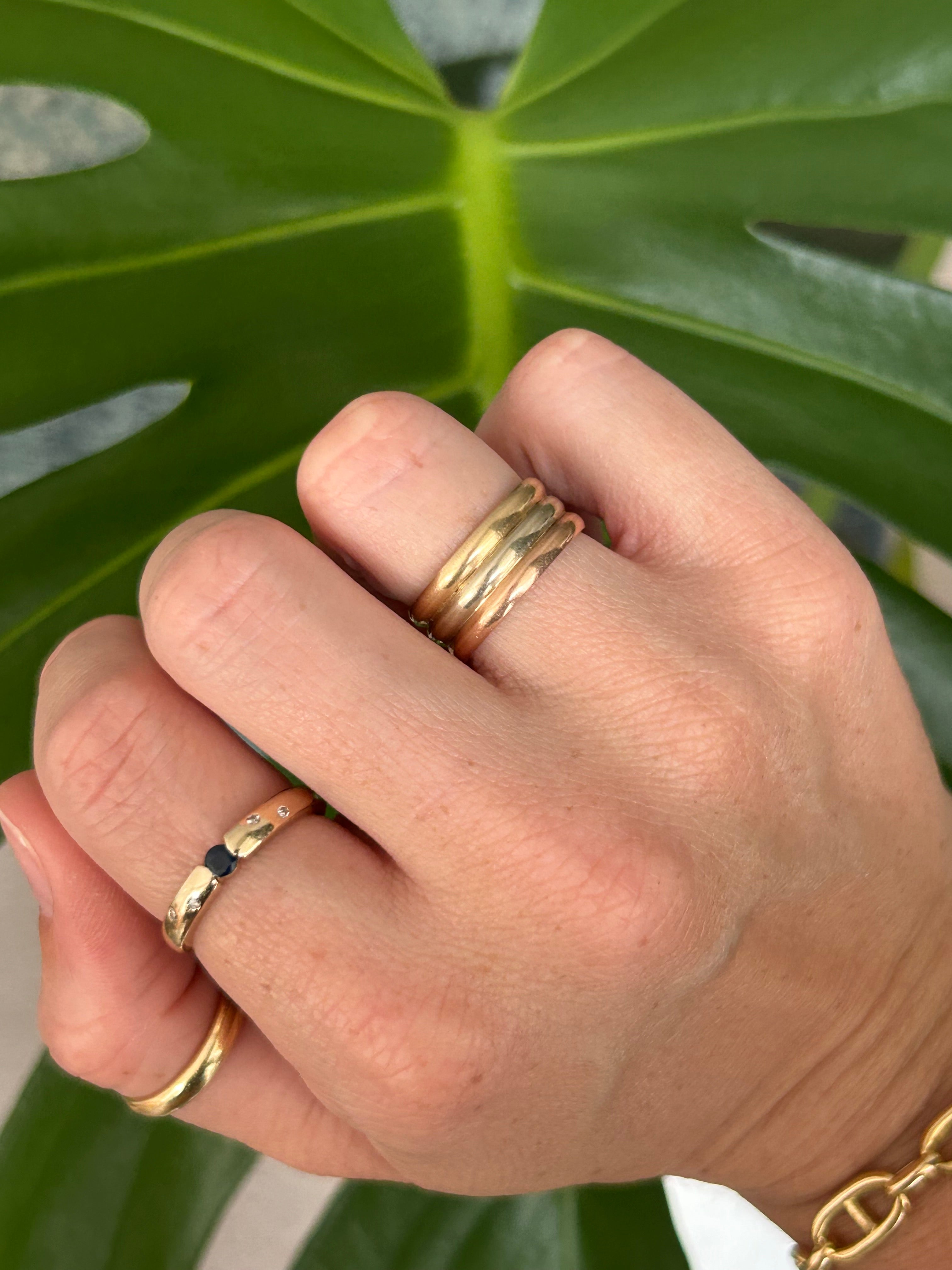 Tricolored Stacker Set Ring
