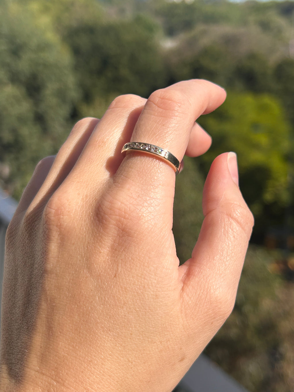 Champagne Diamond Stacker Band