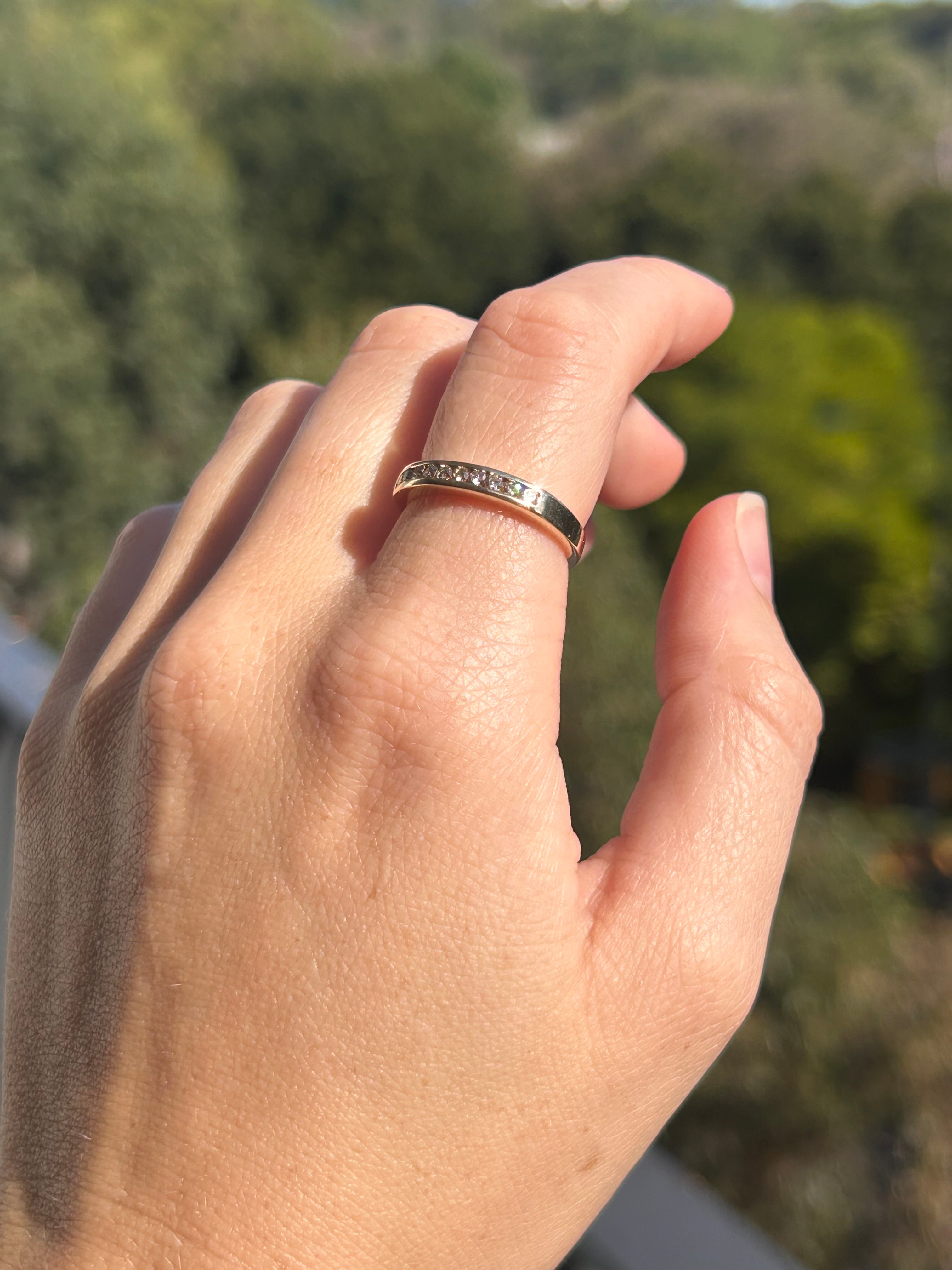 Champagne Diamond Stacker Band