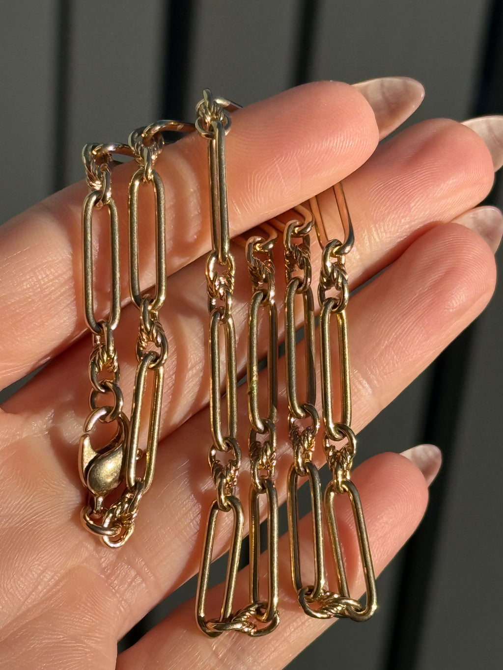 Solid Love Knot Trombone Chain