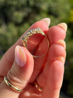 Filigree Emerald Diamond Band