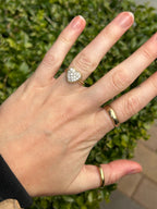 Diamond Pave Heart Ring