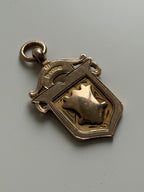 Solid Antique Shield Pendant