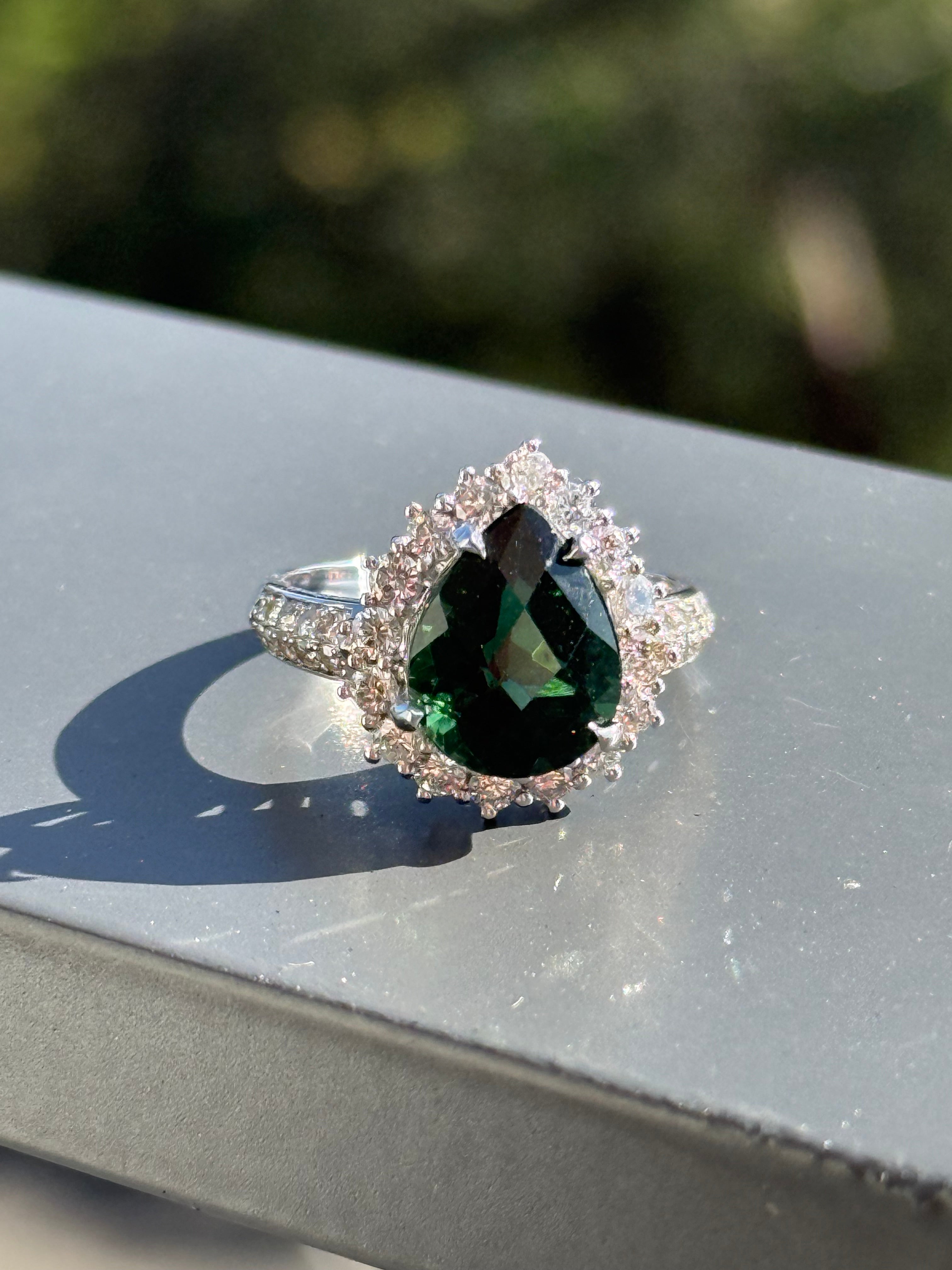 Teardrop Diamond Cocktail Ring