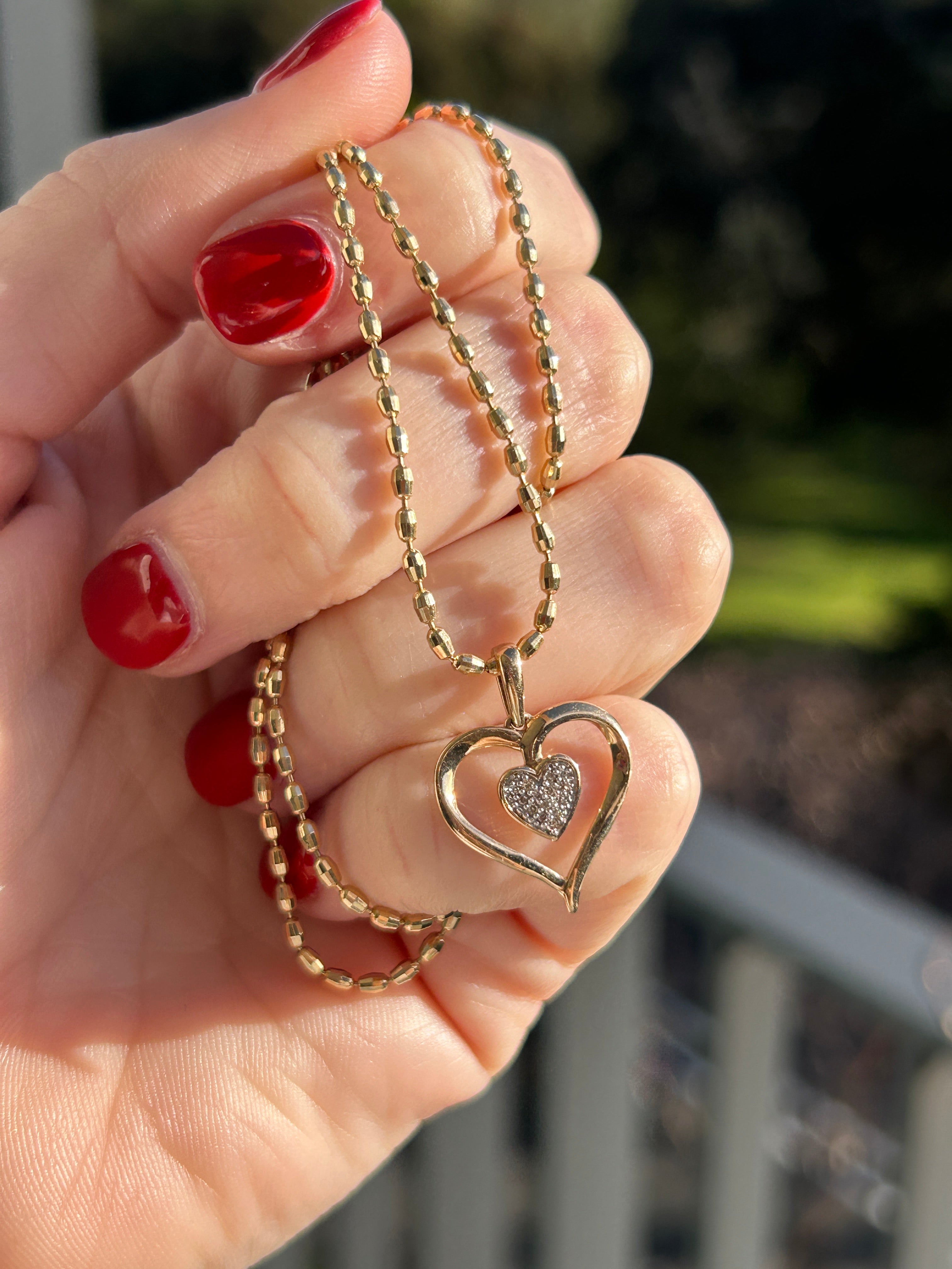 Diamond Heart Charm