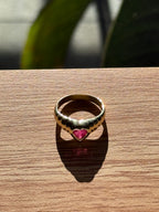 14k Ruby Heart Ring