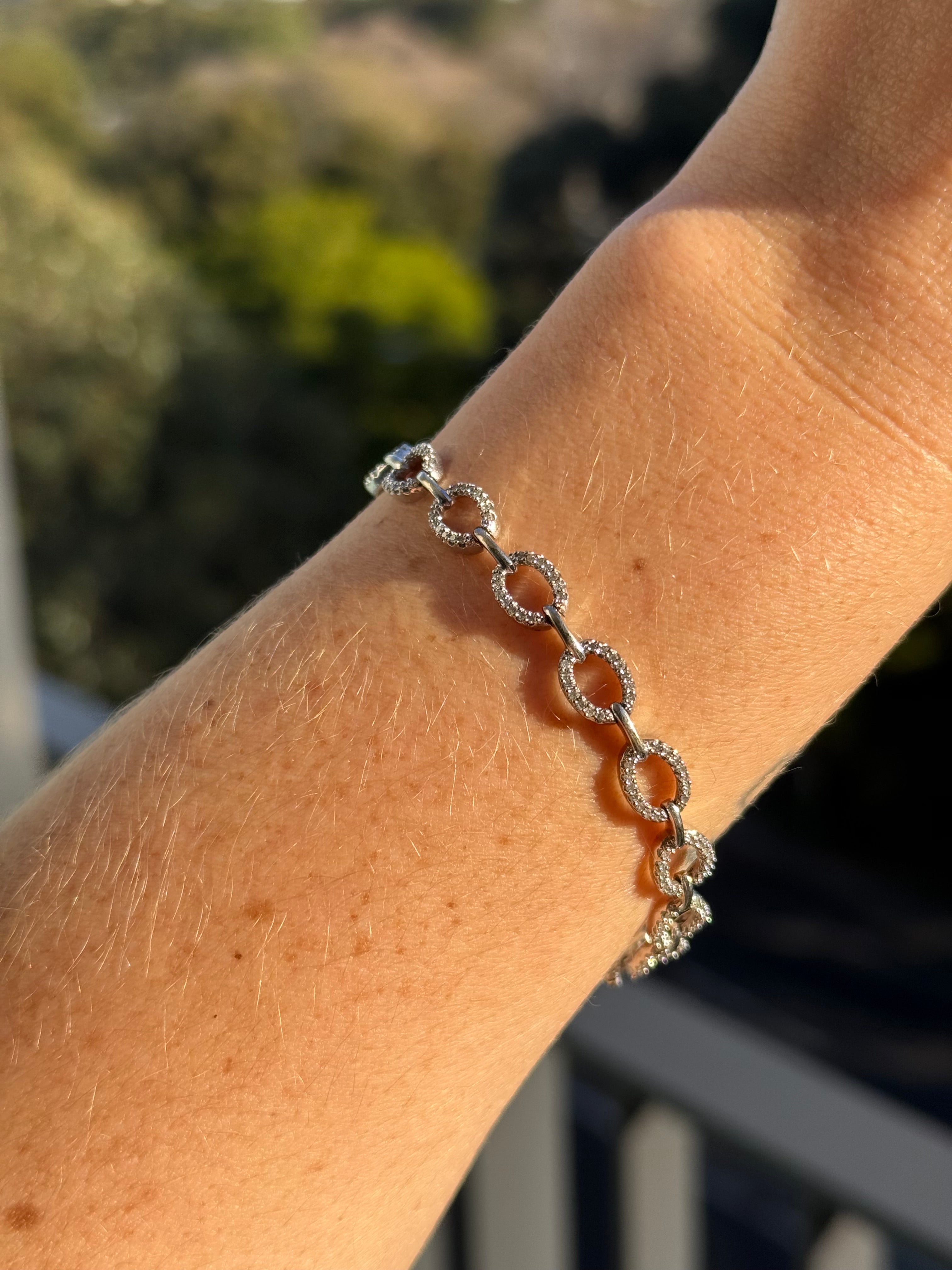 Diamond Oval Bracelet