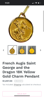 French Augis St George Dragon Coin