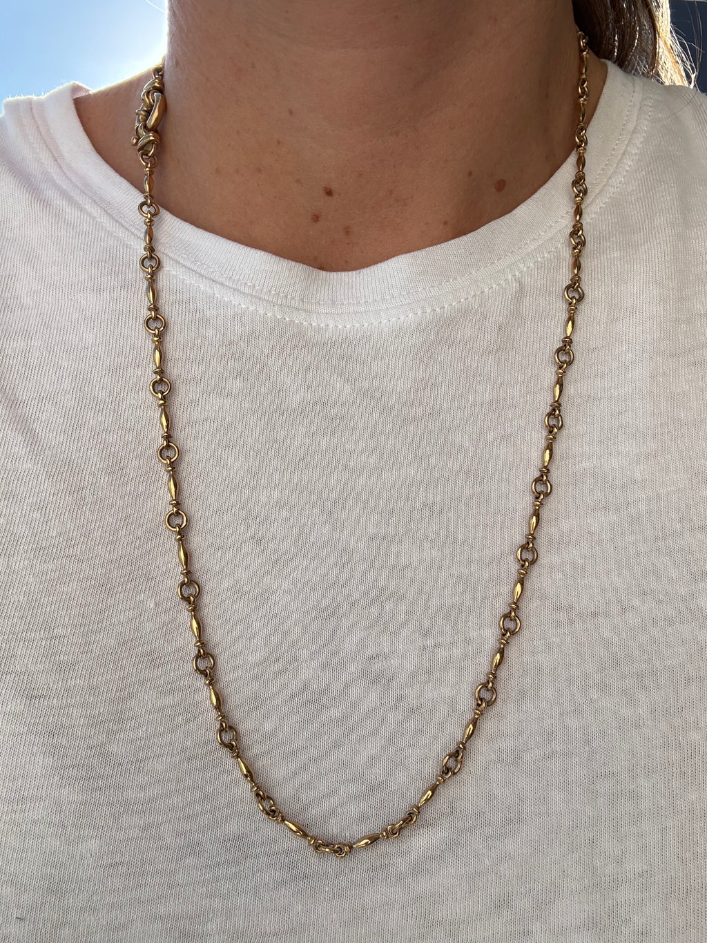 Solid Fancy Link Antique Chain