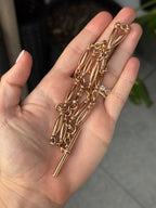 Antique Fancy Barrel Trombone Watch Chain