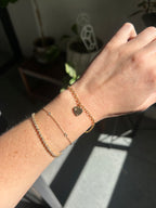 Solid Rolo Charm Bracelet