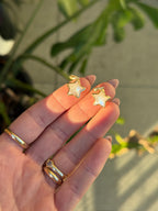14k Moonstone Star Charms