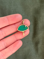 Malachite Mushroom Charm