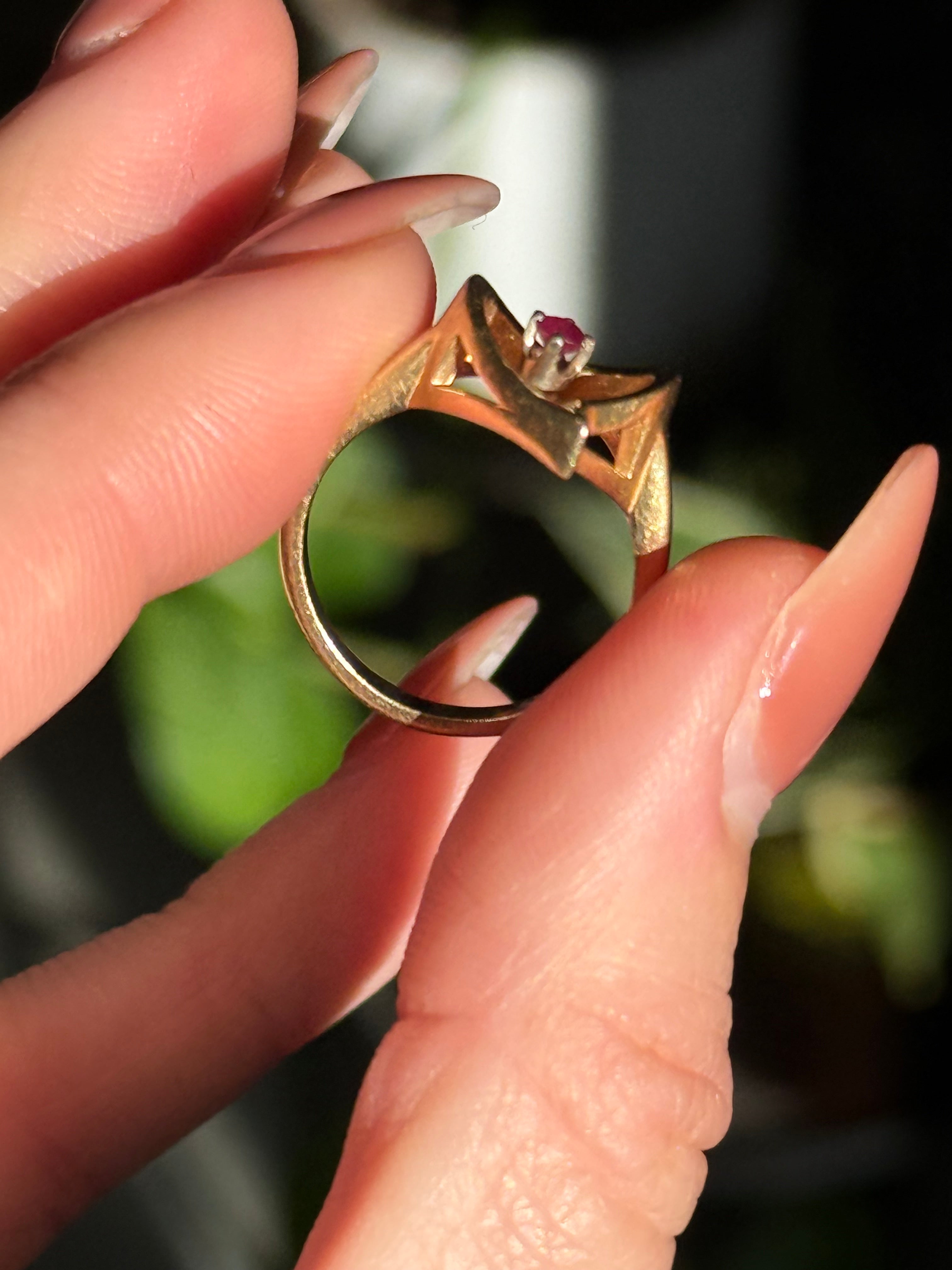 Ruby Heart Ring