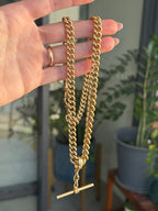 10k Graduated Curb Watch Chain