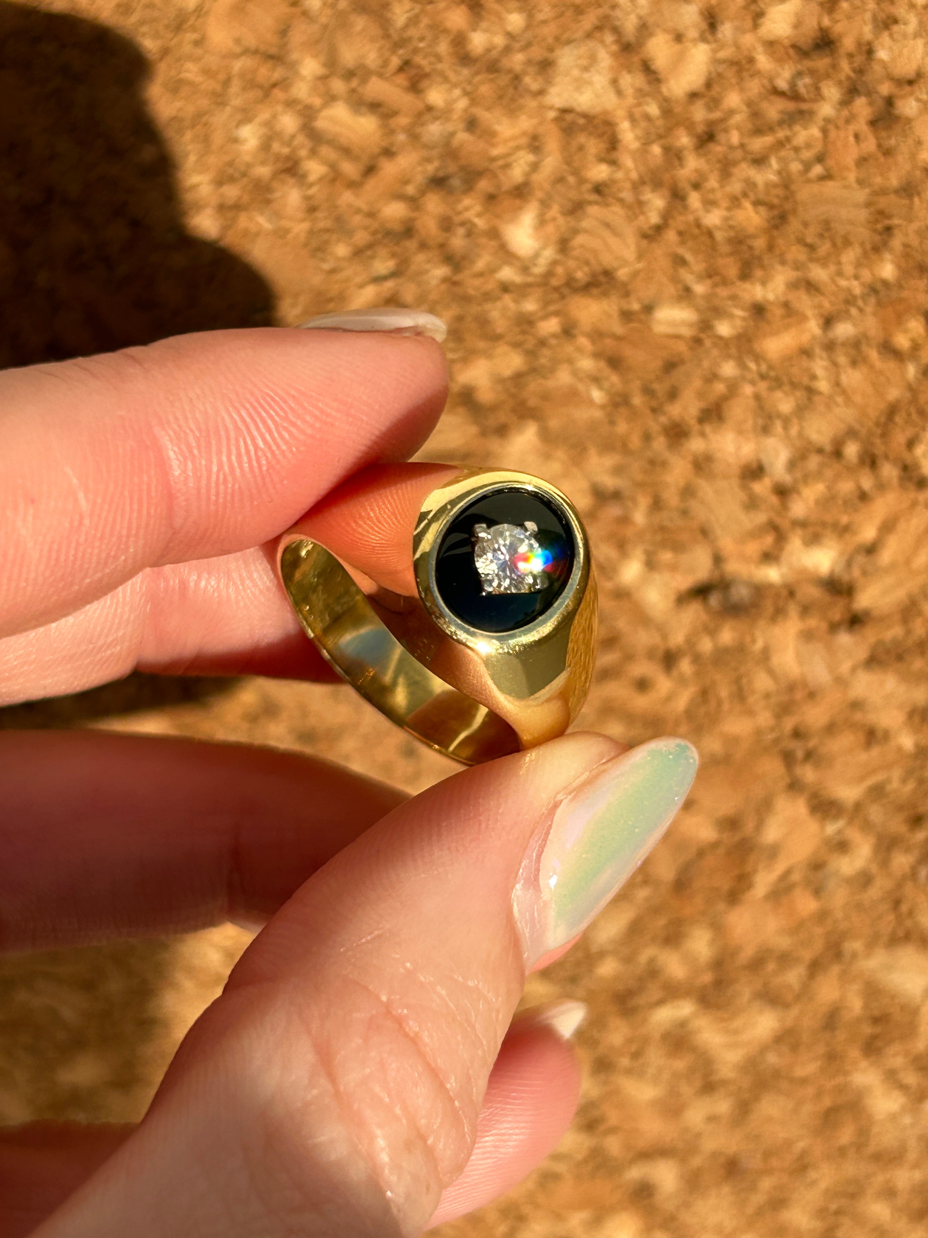 Diamond Onyx Signet