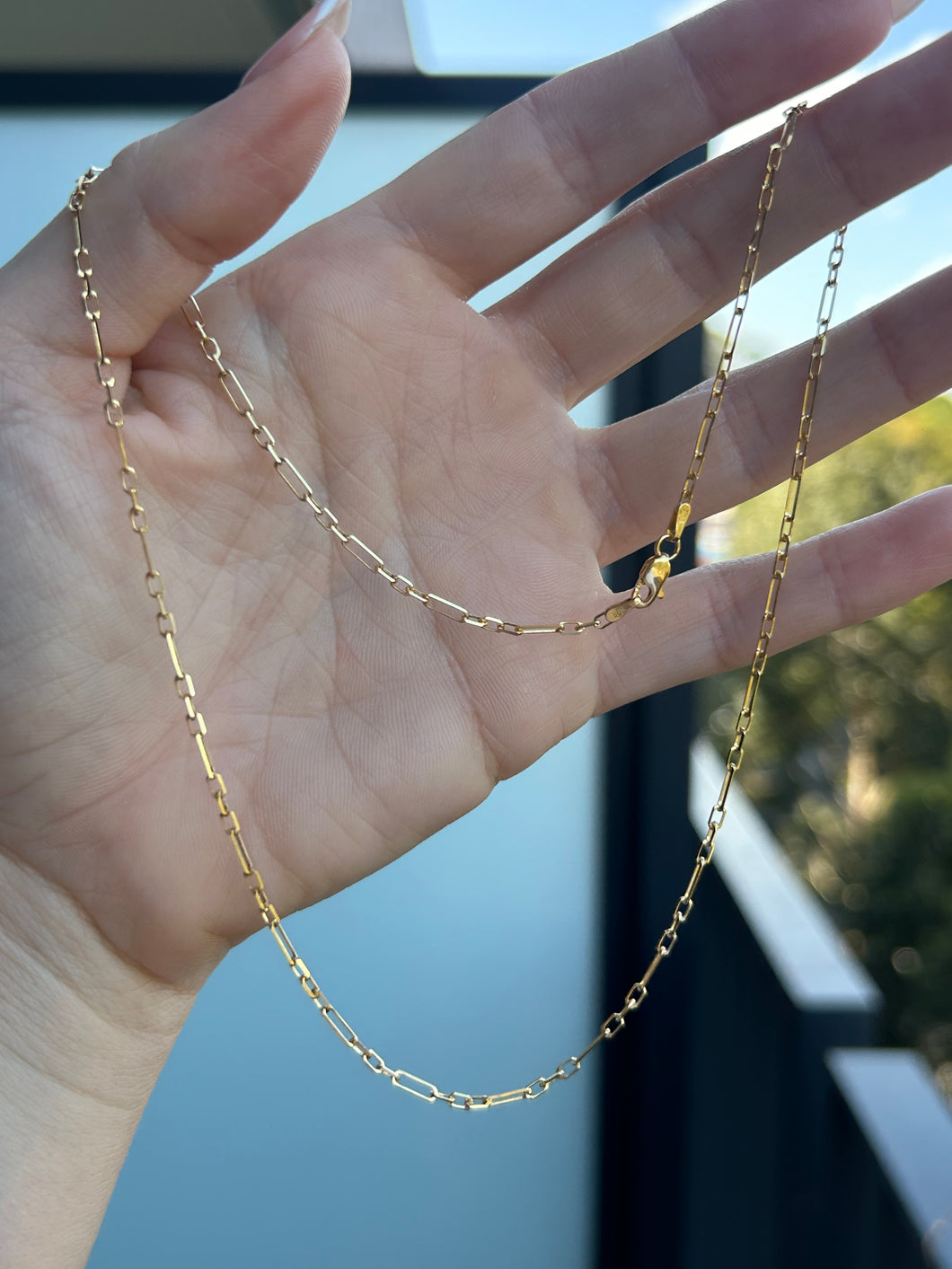 Solid Paperclip Biker Chain