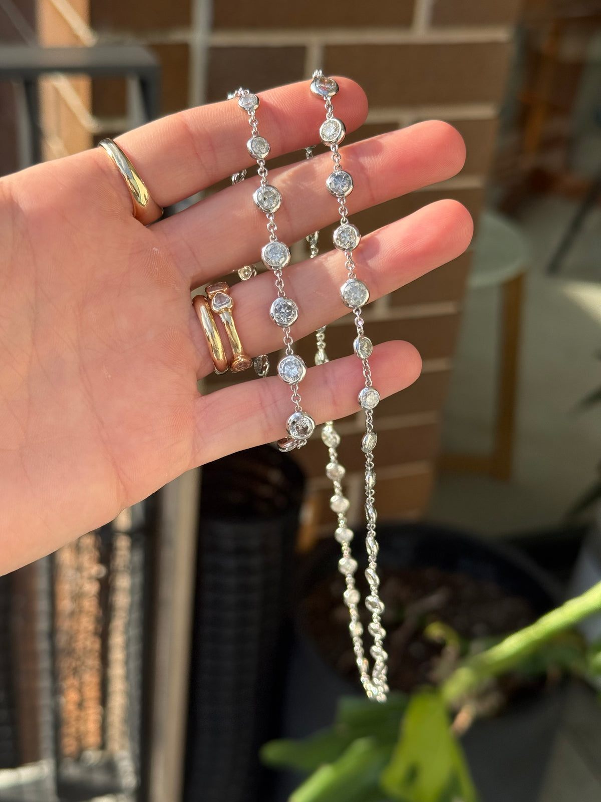 Celestial 14 Carat Natural Diamond Strand Set