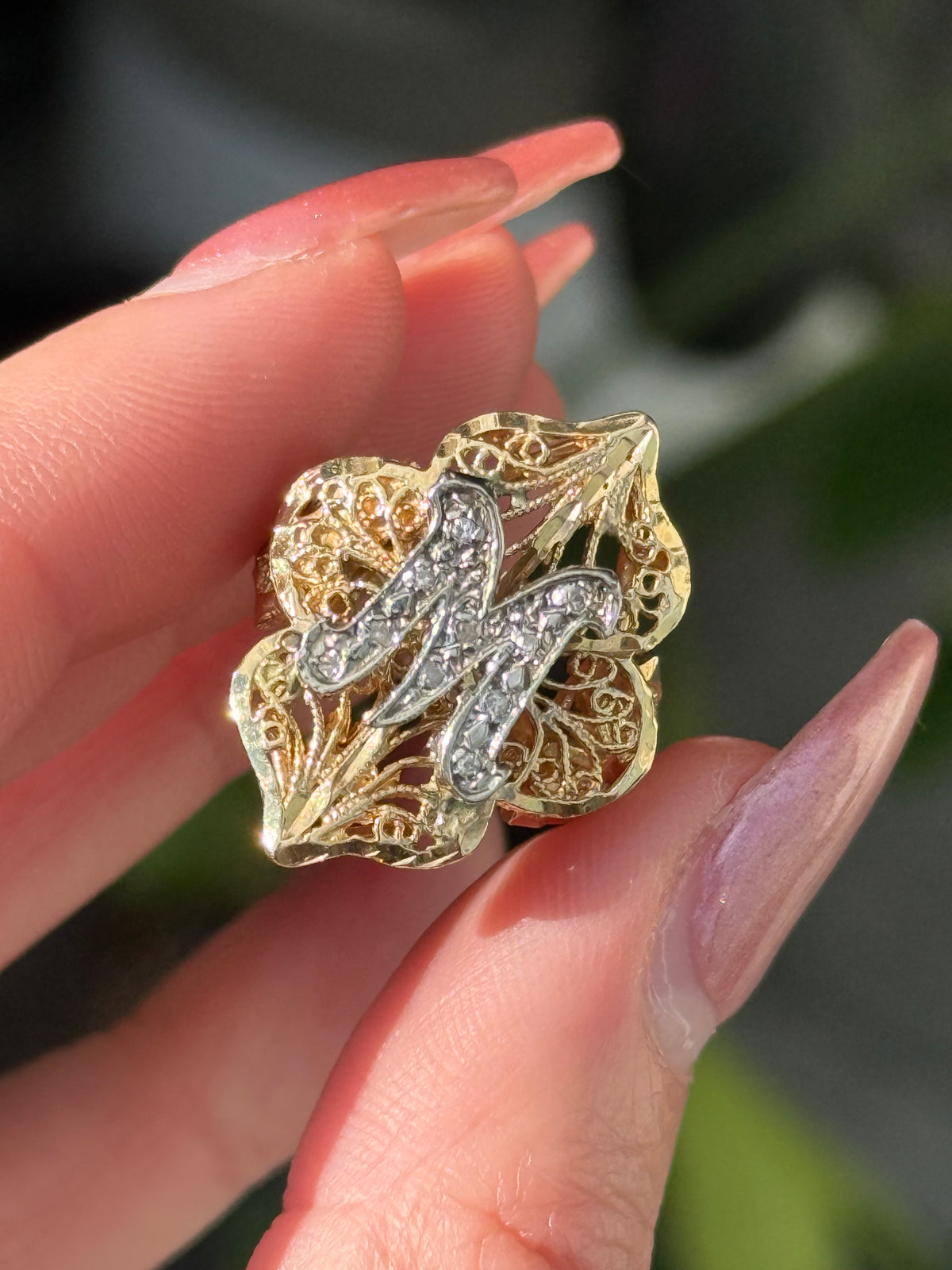 Diamond Filigree M Ring