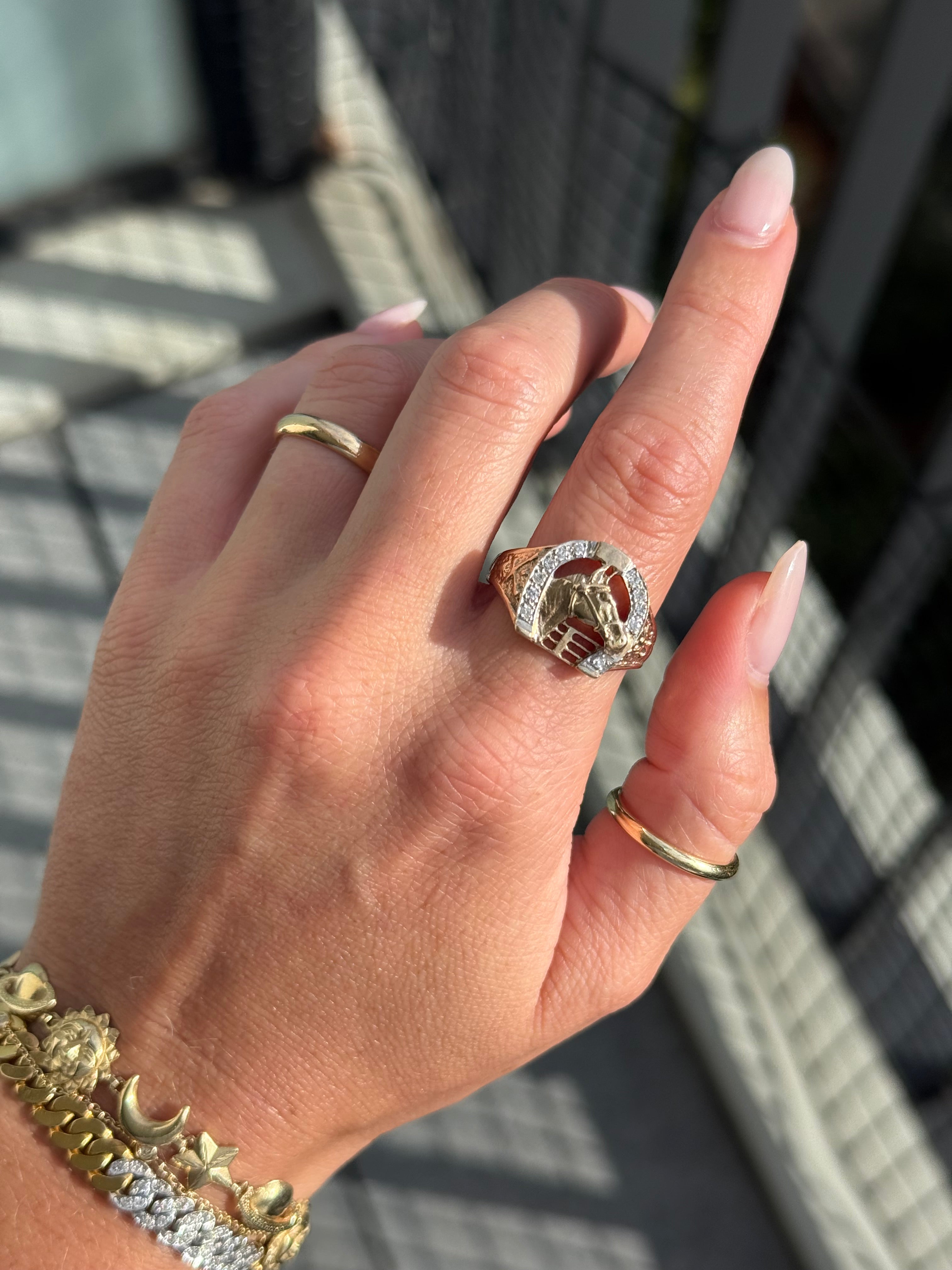 Diamond Horseshoe Ring