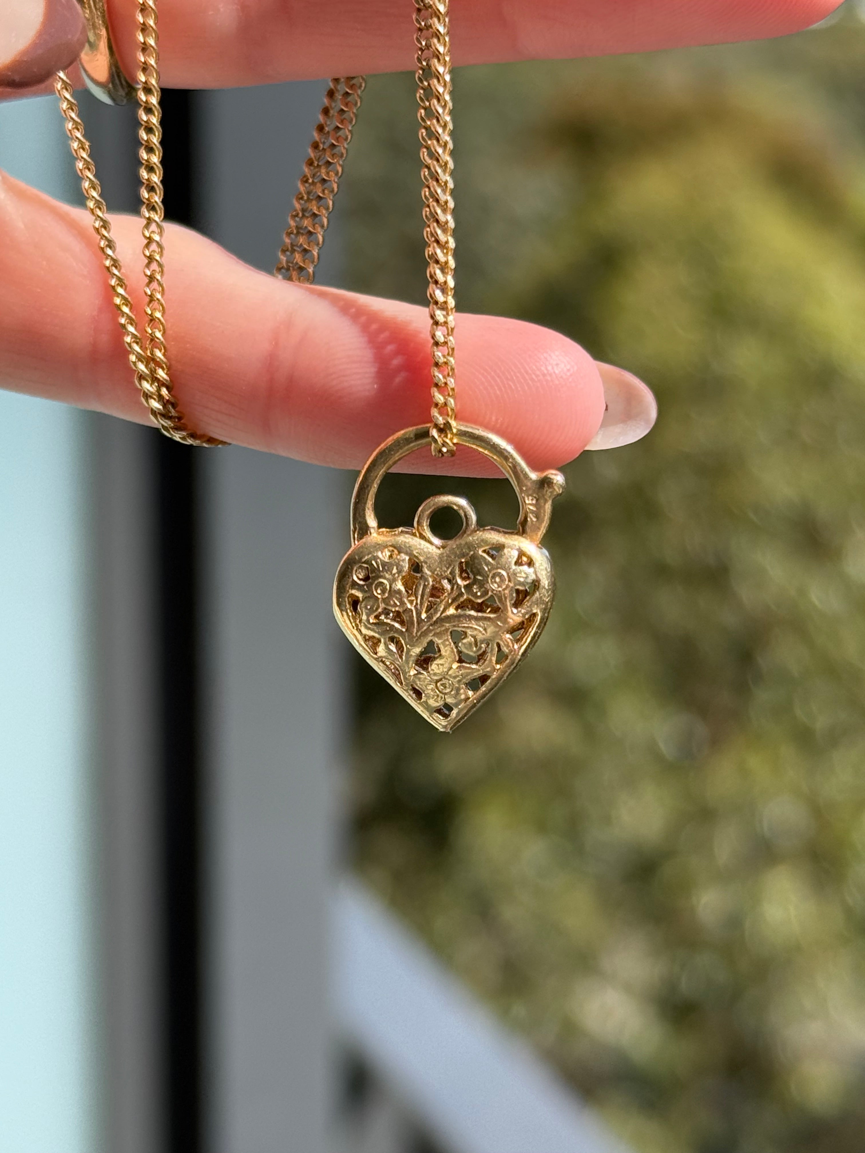 Diamond Floral Padlock