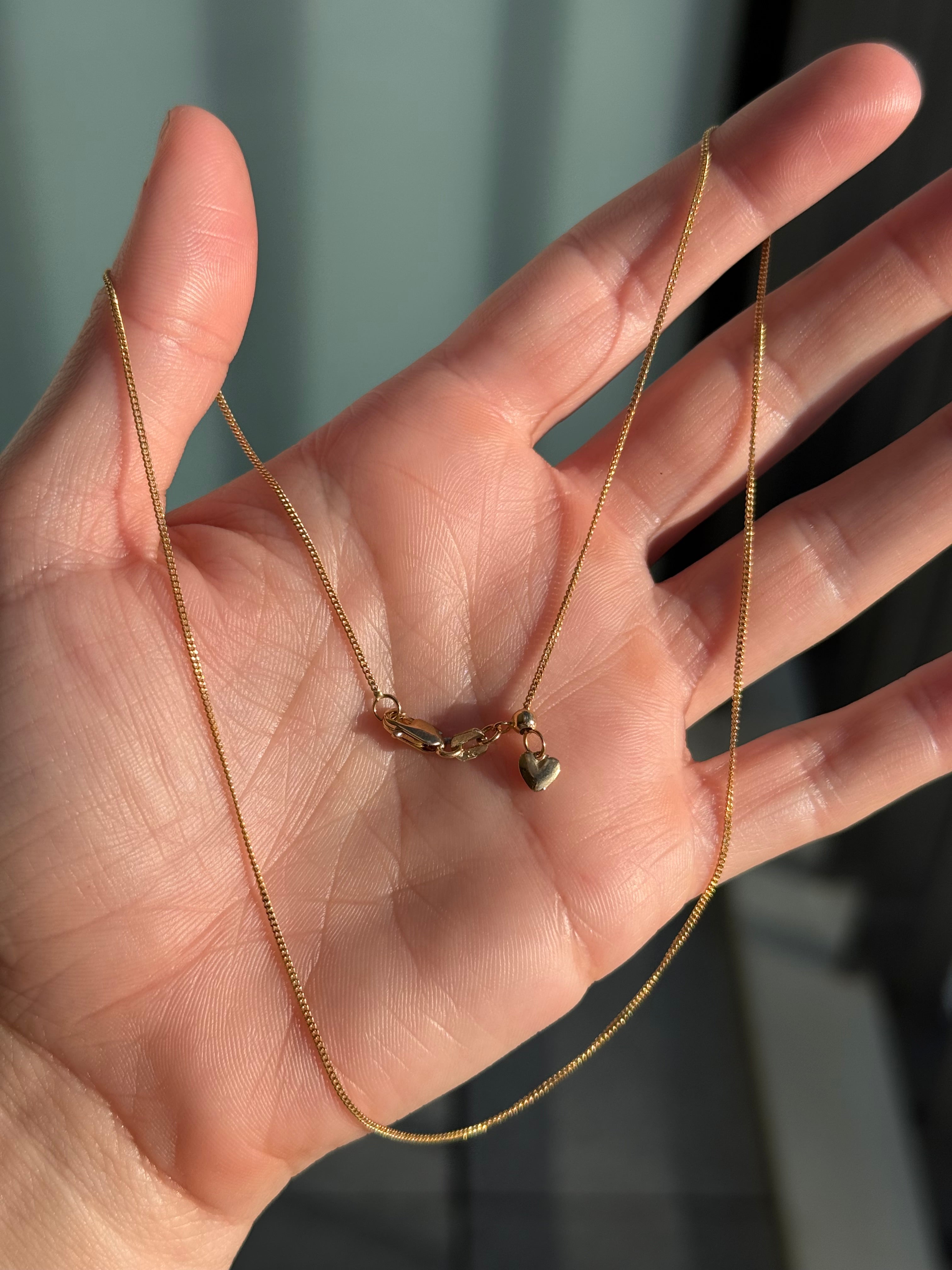 Solid Baby Curb Heart Lariat