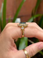 Diamond Topaz Ring