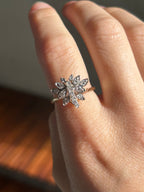 Diamond Dragonfly Cluster Ring