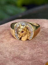 Load image into Gallery viewer, Diamond Unicorn or Horse Ring
