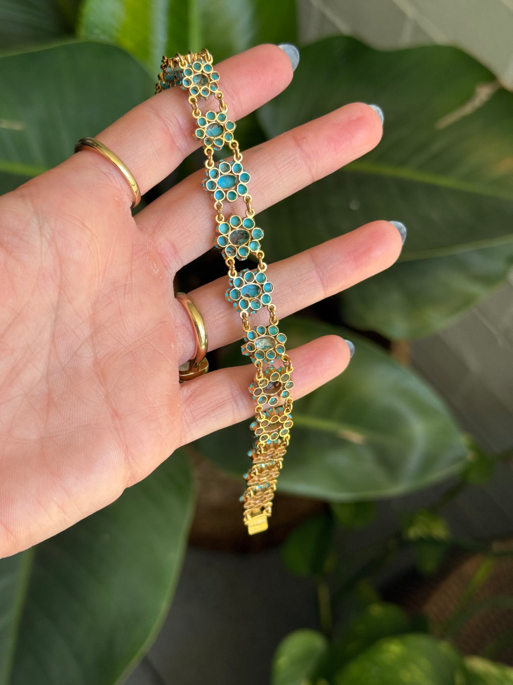 Turquoise Floral Bracelet