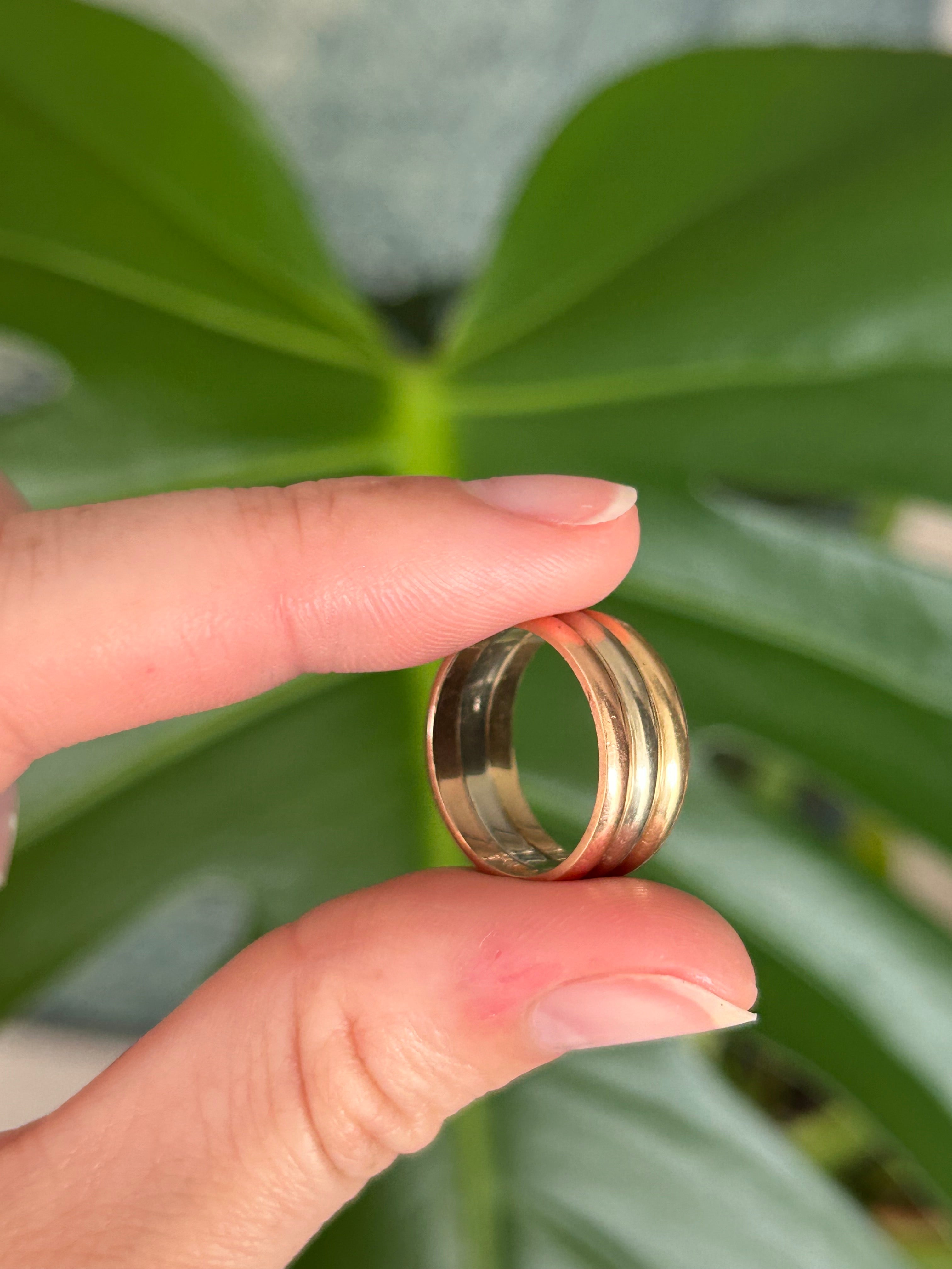 Tricolored Stacker Set Ring