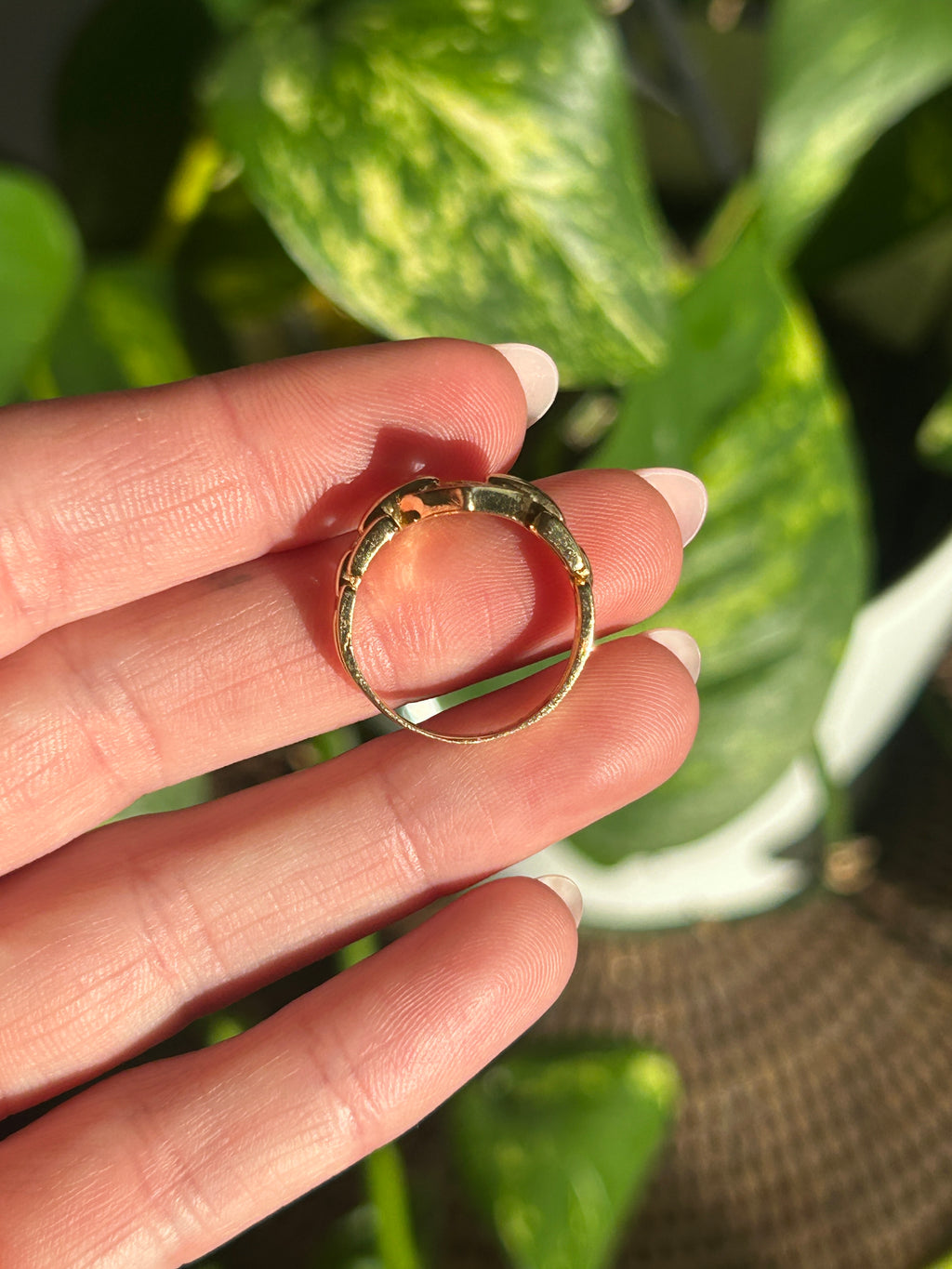 Diamond Heart Buckle Ring