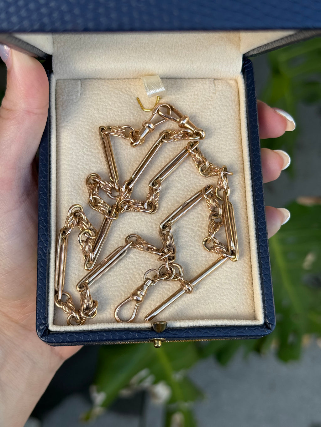 Antique Solid Fetter Fancy Watch Chain
