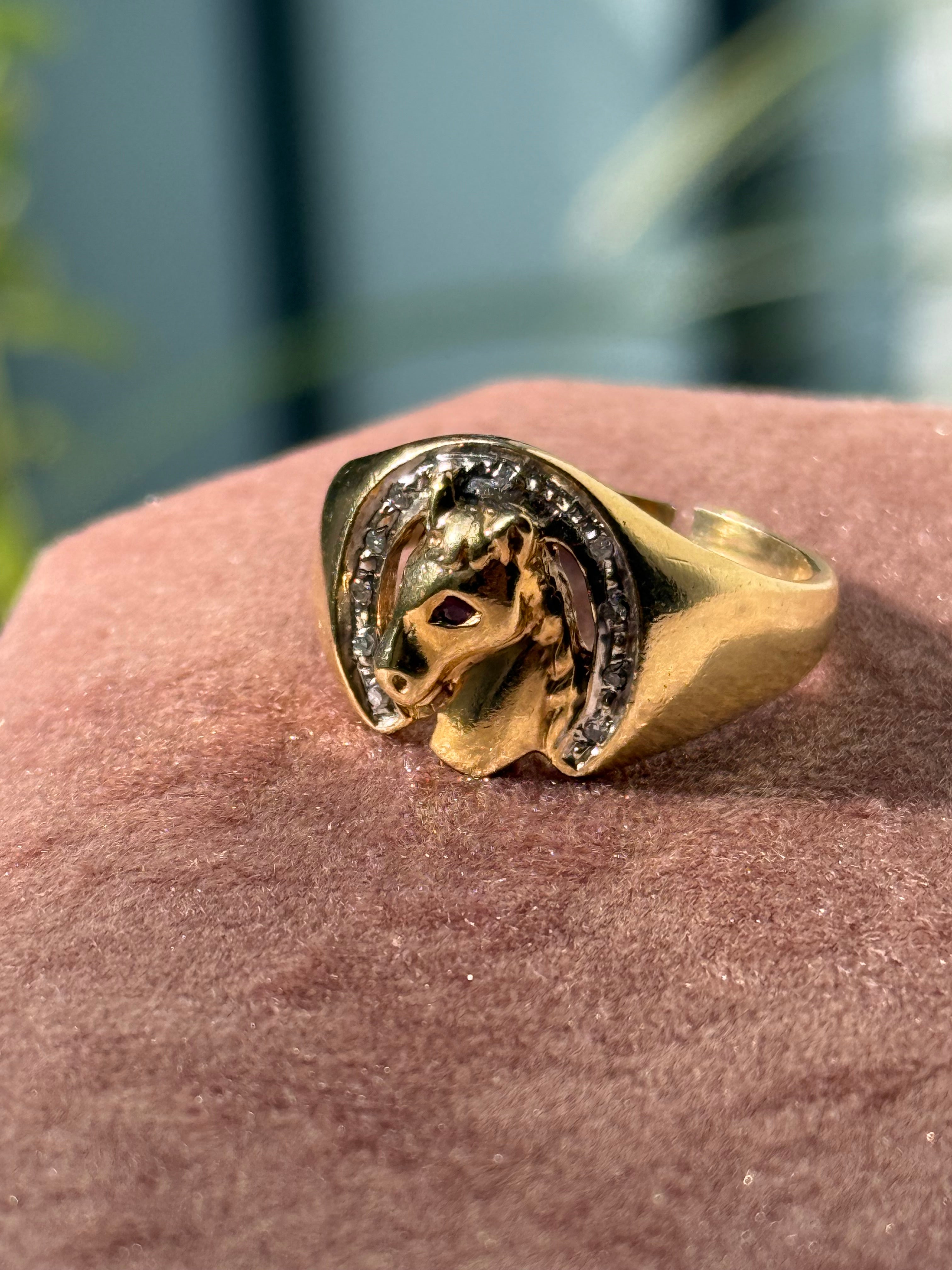 Diamond Unicorn or Horse Ring