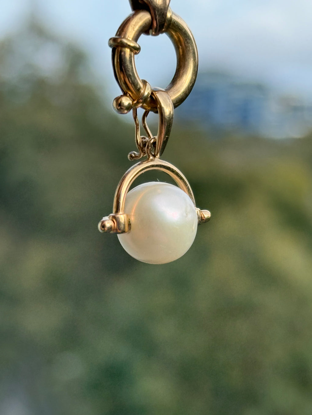 Pearl Spinner Charm