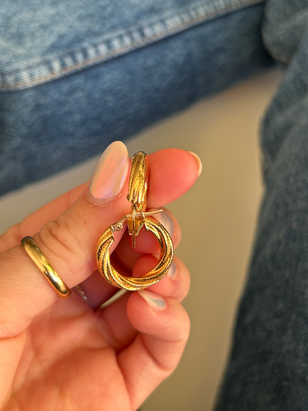 Twisted Textured Hoops