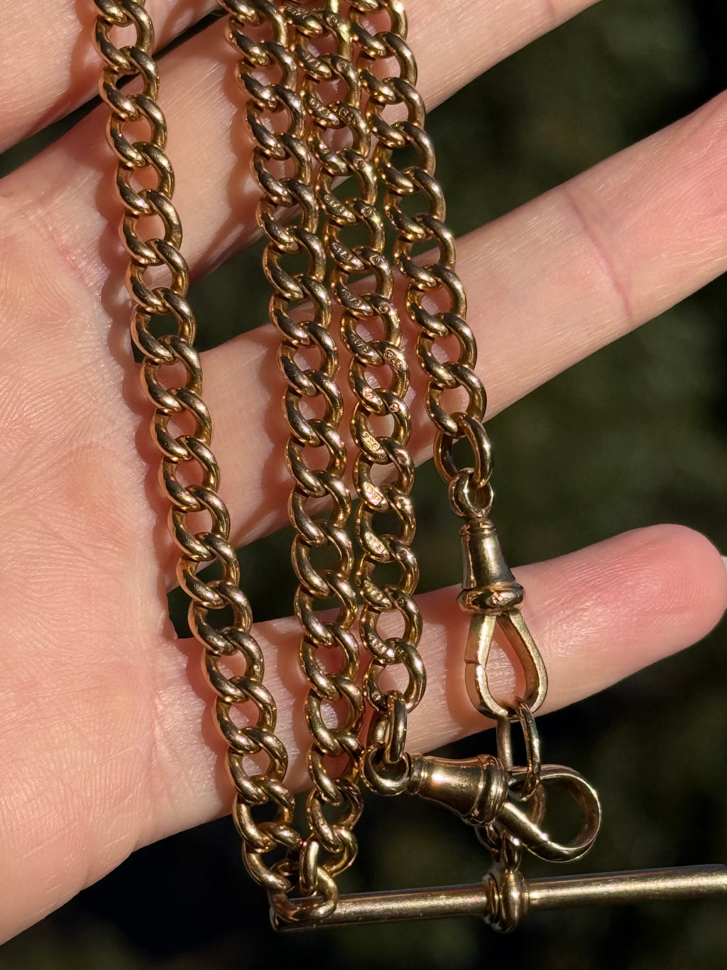 Antique Albert Curb Watch Chain