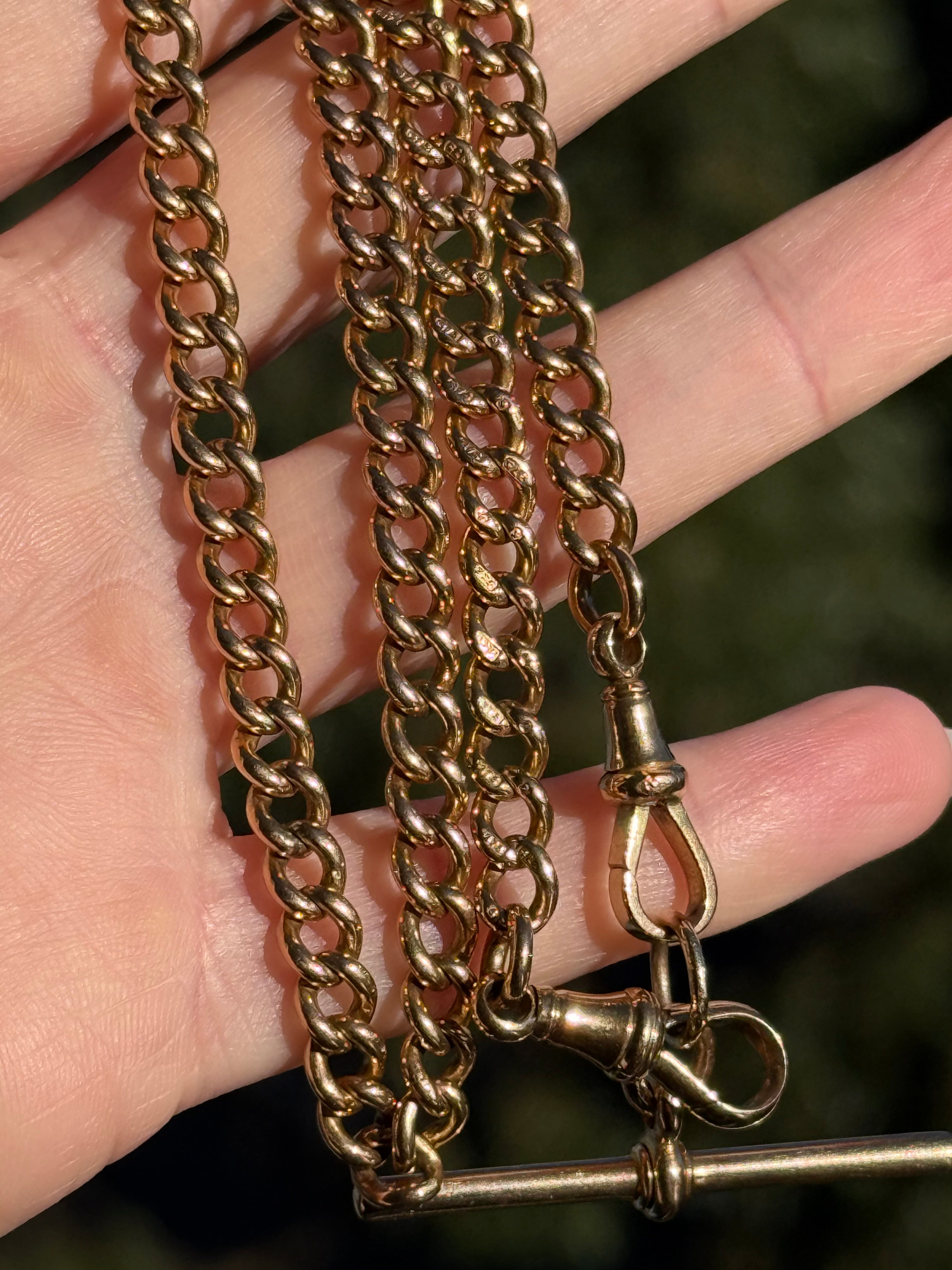 Antique Albert Curb Watch Chain