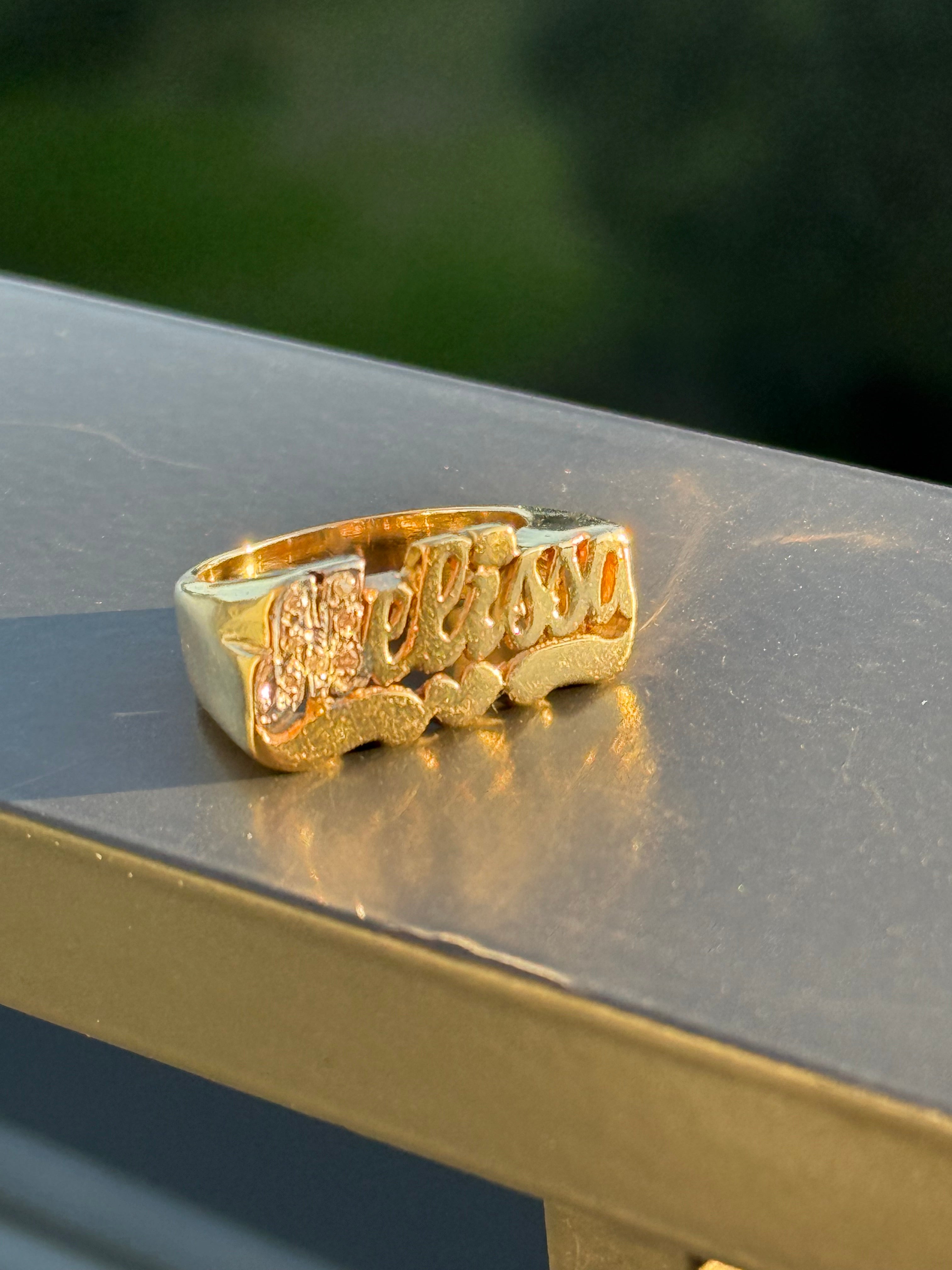 Melissa Diamond Name Ring