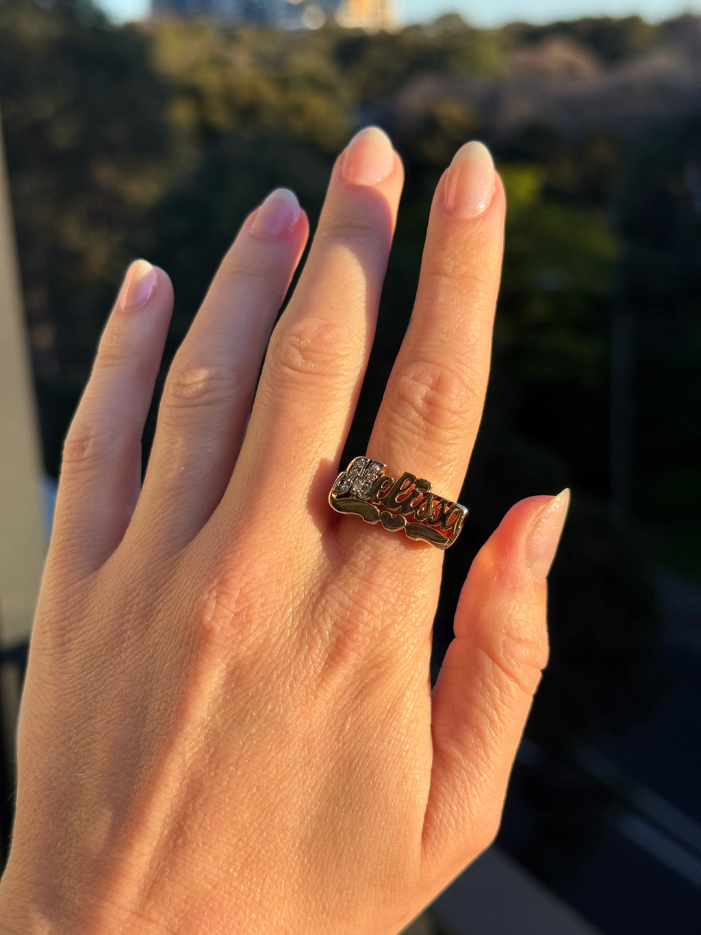 Melissa Diamond Name Ring