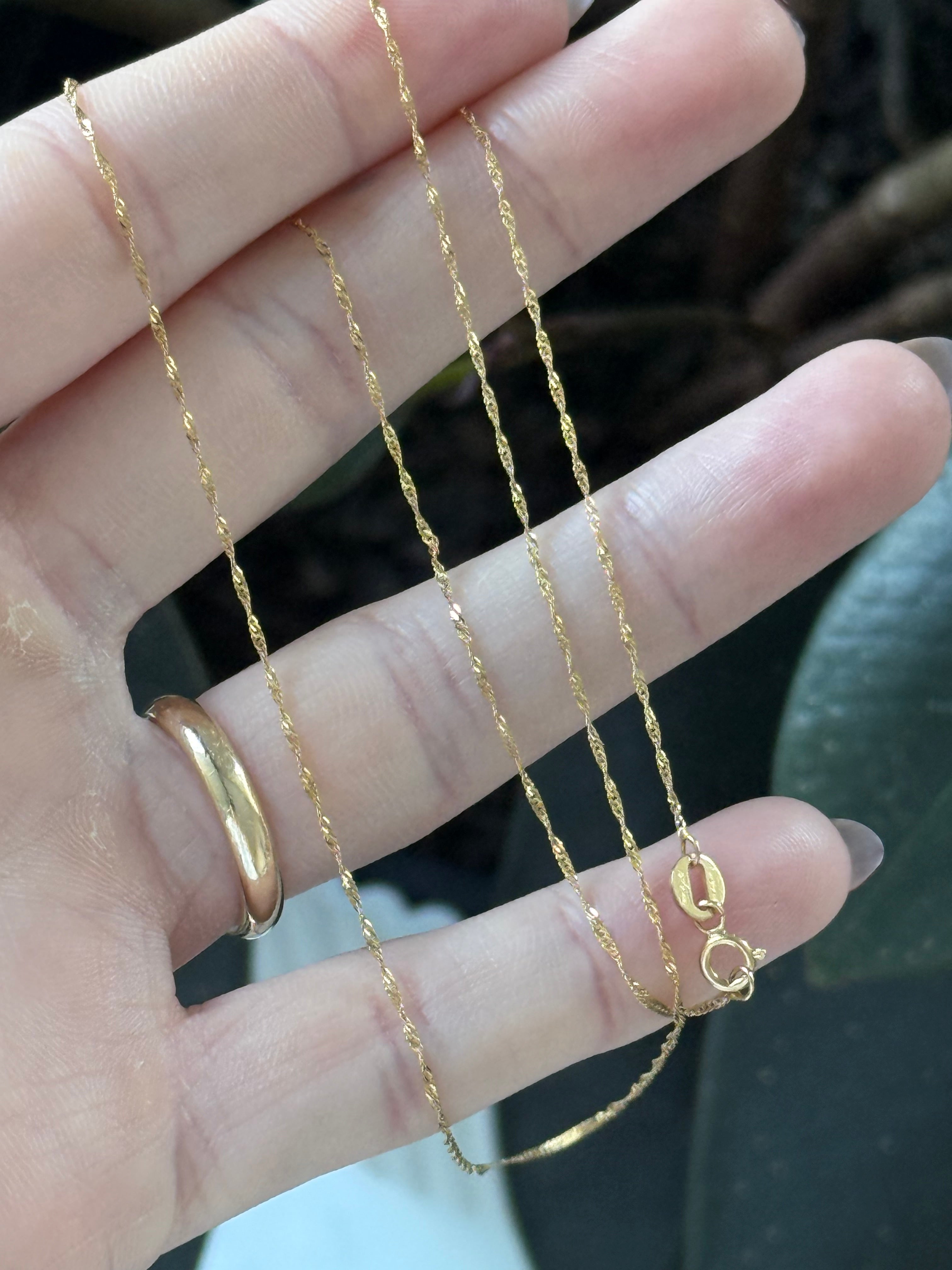Dainty Shiny Twisted Rope Chain