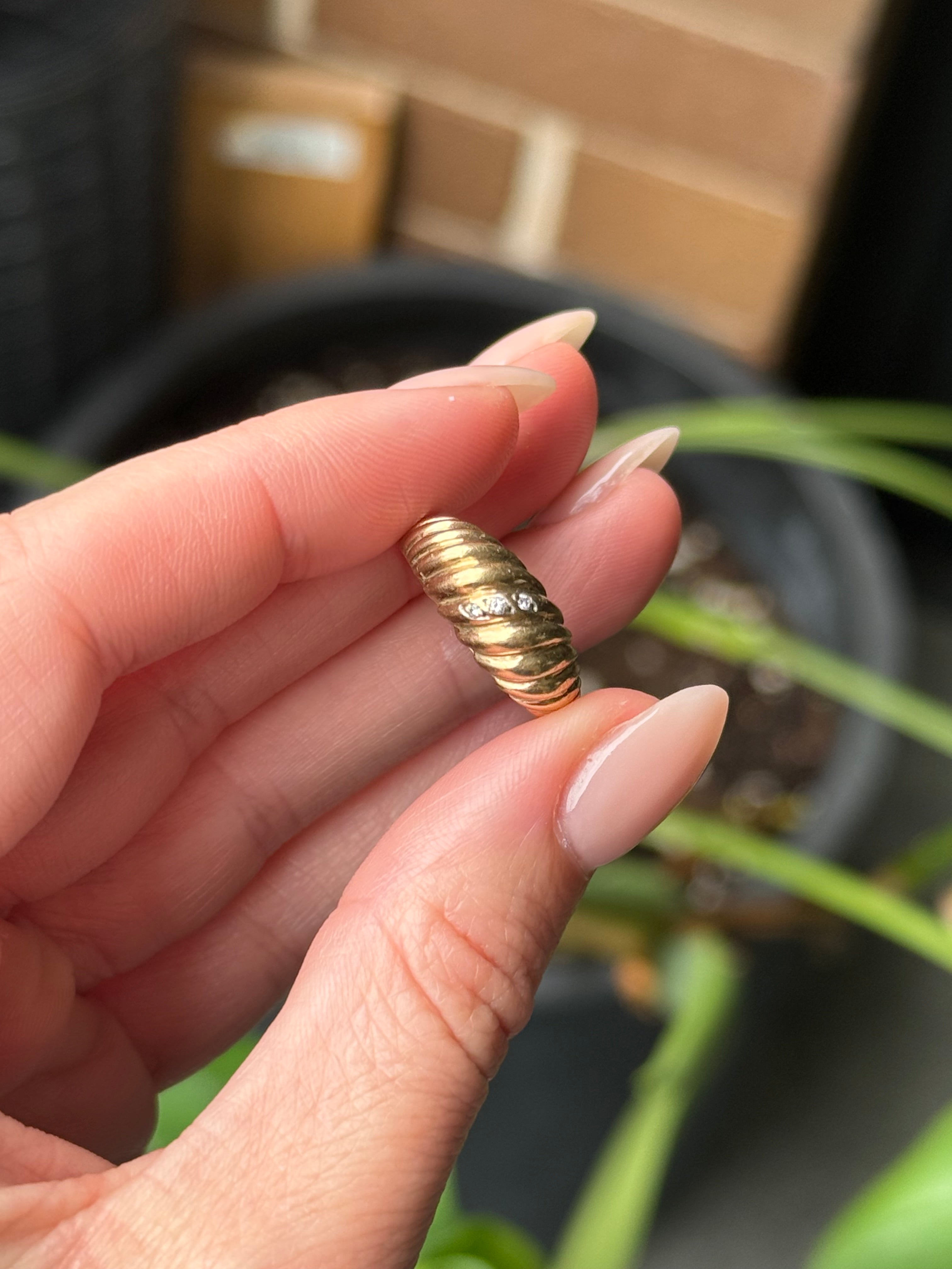 Diamond Croissant Ring