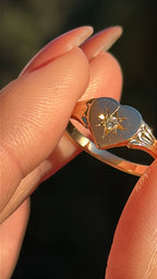 Starburst Heart Signet