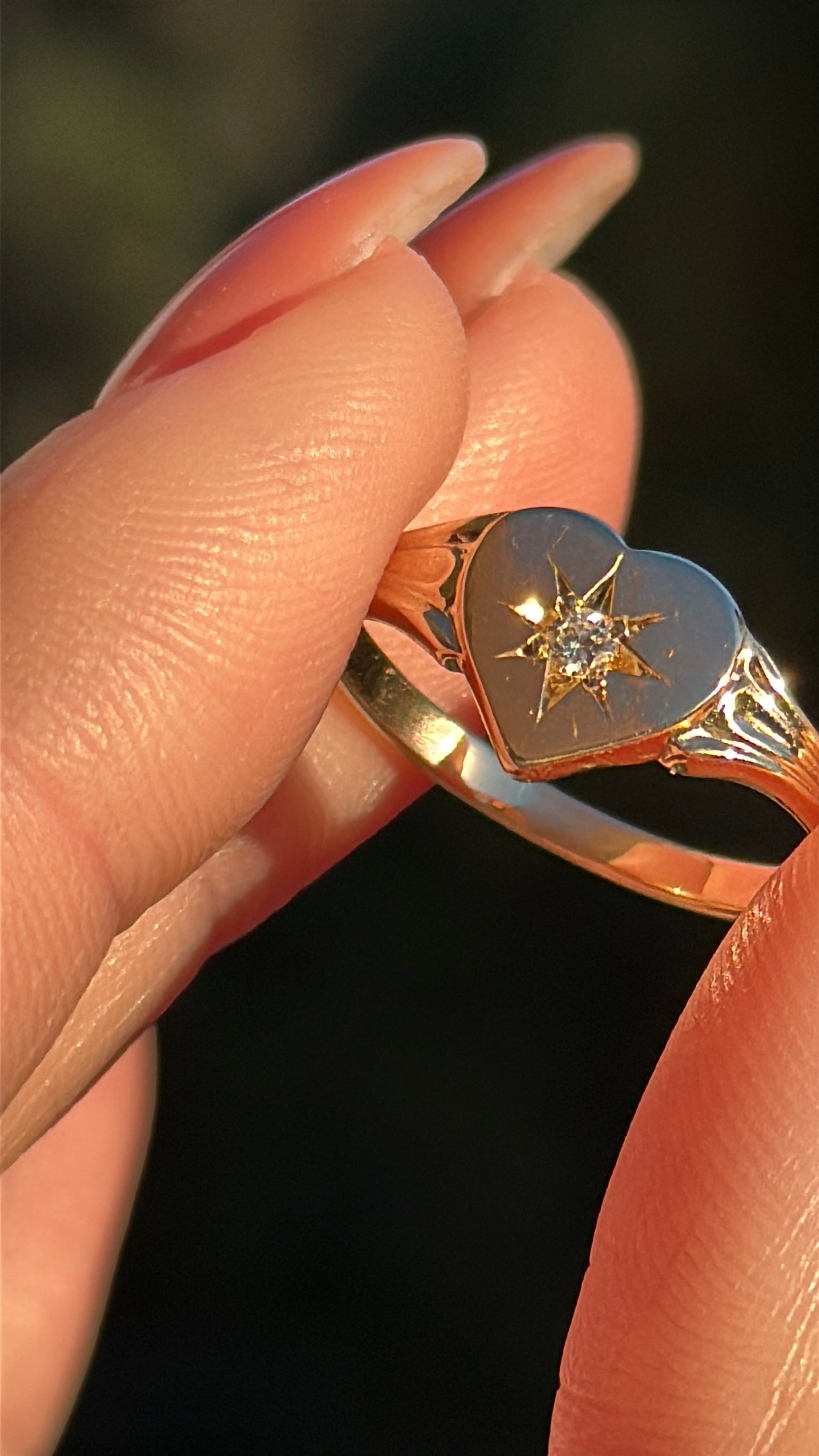 Starburst Heart Signet